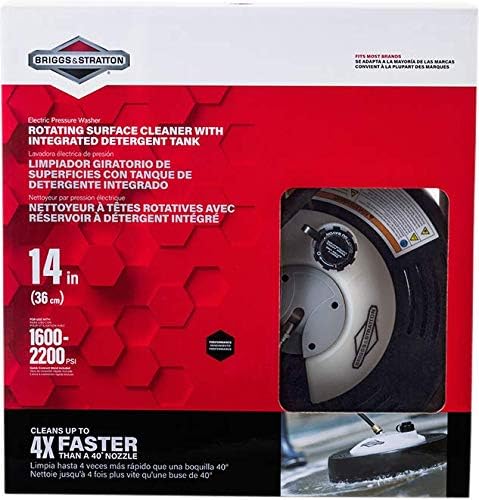 Briggs & Stratton 6337 Rotating Surface Cleaner with Built-In Detergent Tank for Electric Pressure Washers, 14-Inch - Image 3