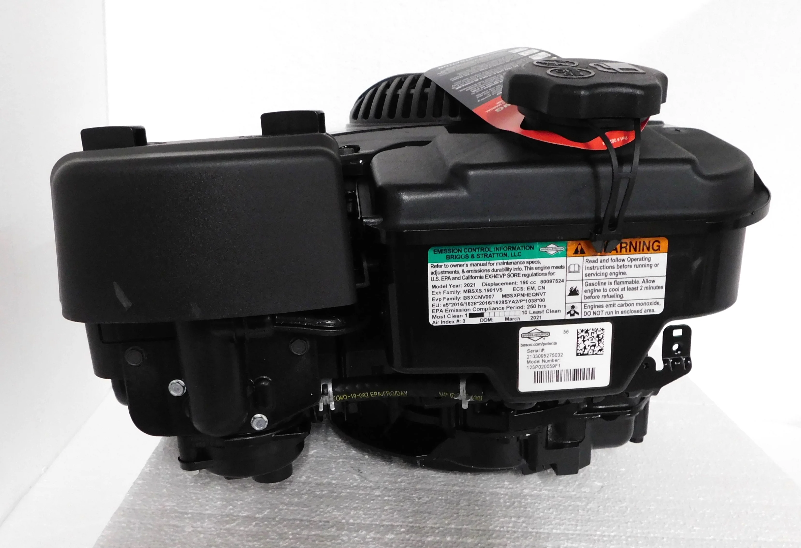 Briggs & Stratton 8.5 TP Professional Series Engine 25mm x 3-5/32" Vertical Shaft #123P02-0059 - Image 4