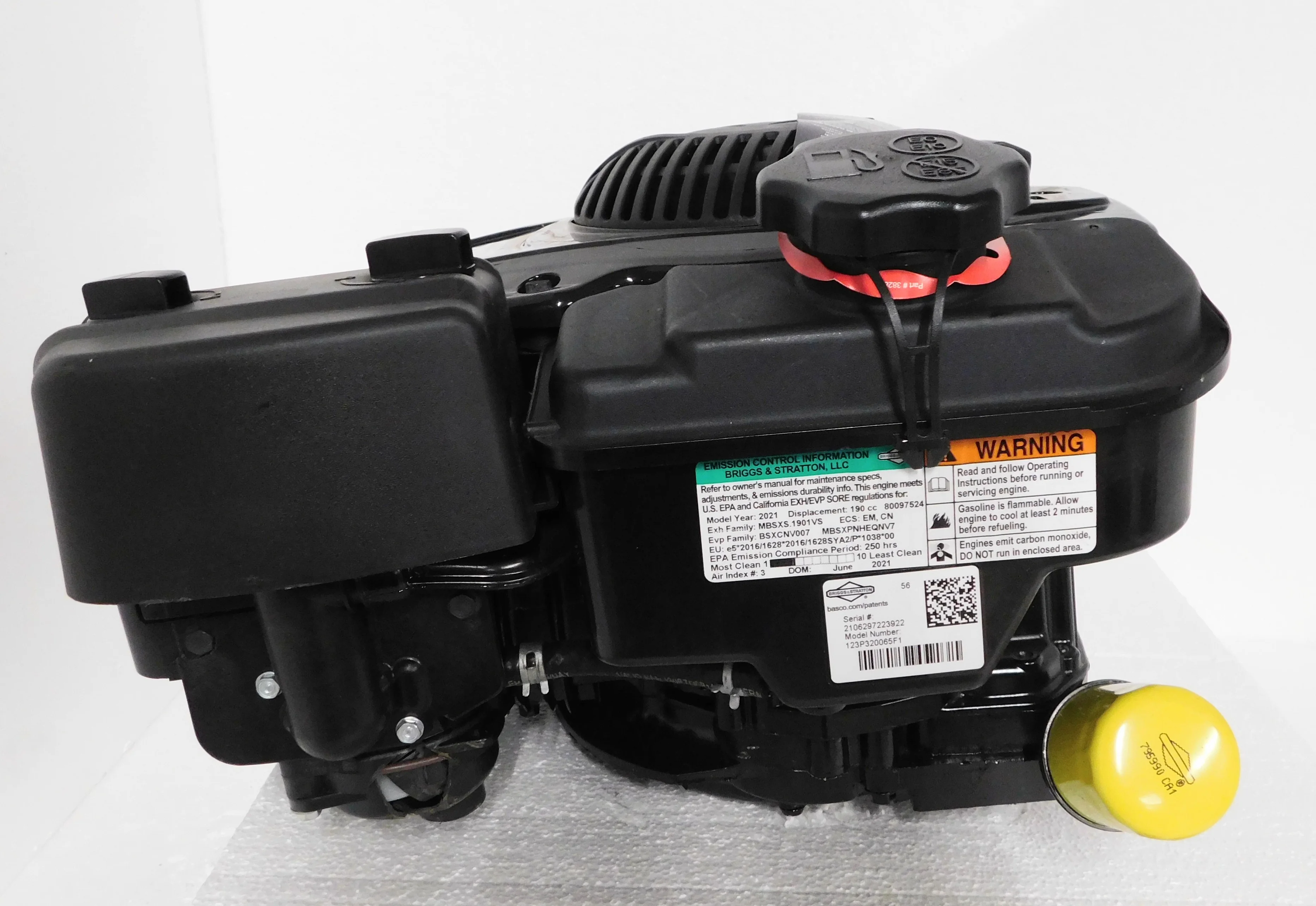 Briggs & Stratton 8.5 TP Professional Series Engine 25mm x 3-5/32" Vertical Shaft #123P32-0065 - Image 4