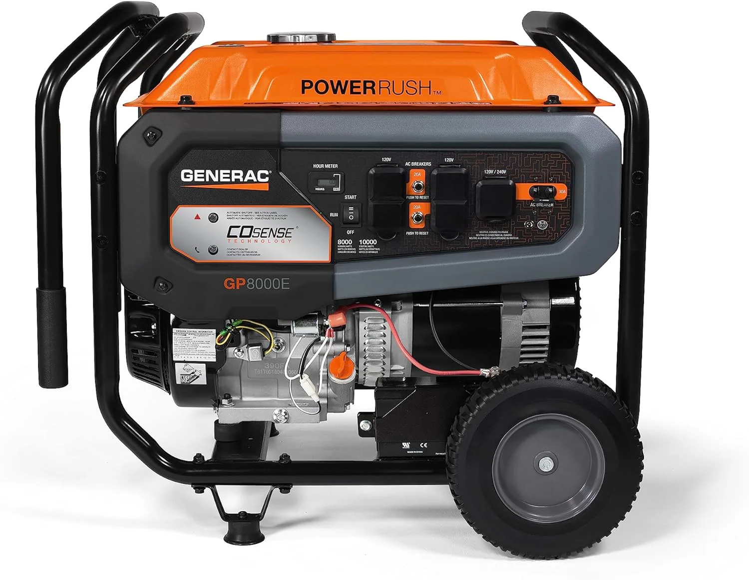 Generac 7675 GP8000E 8000 Watt 420cc Portable Electric Start Generator w/ Storm Cord (Factory Reconditioned) (Copy) - Image 3