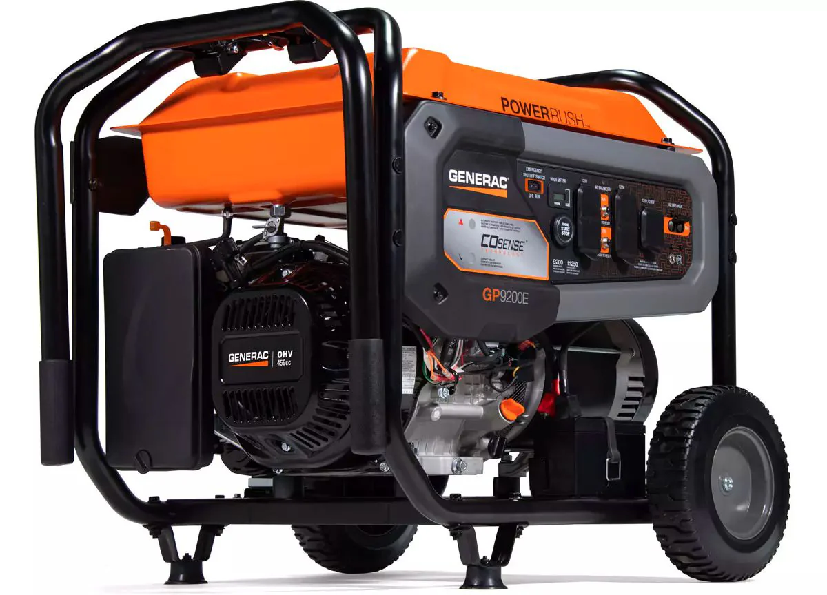 Generac 7971 GP9200E Portable Gas Generator w/ Cord and COsense (Factory Reconditioned) - Image 3
