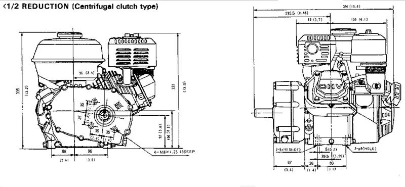 Honda Horizontal Engine 4.8 Net HP 163cc 2:1 Reduction ES 22mm x 2-3/64" #GX160-RXE2 - Image 3