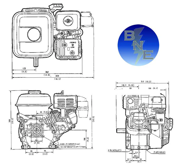 Honda Horizontal Engine 4.8 Net HP 163cc OHV 3/4" x 2-7/16" #GX160-QX2 - Image 6