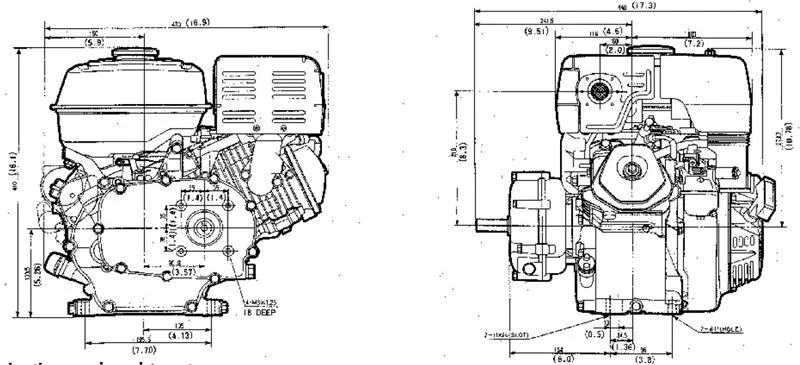 Honda Horizontal Engine 8.5 Net HP 270cc ES OHV 2:1 Reduction 2-23/64" x 22mm #GX270-RHE4 - Image 7