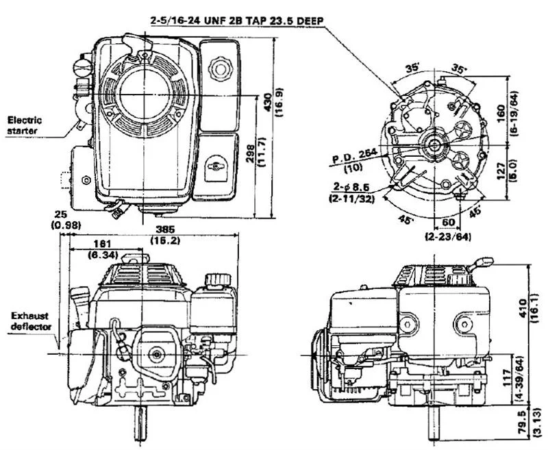 Honda Vertical Engine 10.2 Net HP 389cc OHV ES 1" x 3-5/32" #GXV390-DEX3 - Image 4